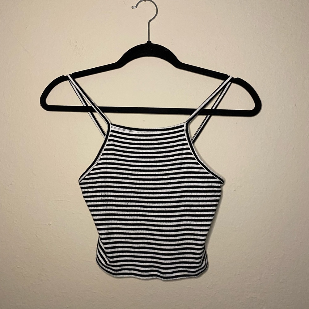 Super Comfy Spaghetti Strap Striped Crop